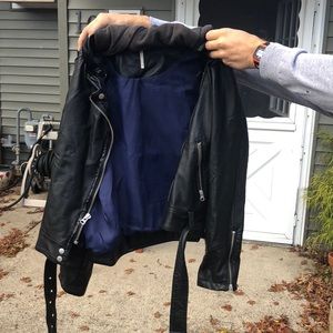 Faux Leather Free People Hooded Moto Jacket